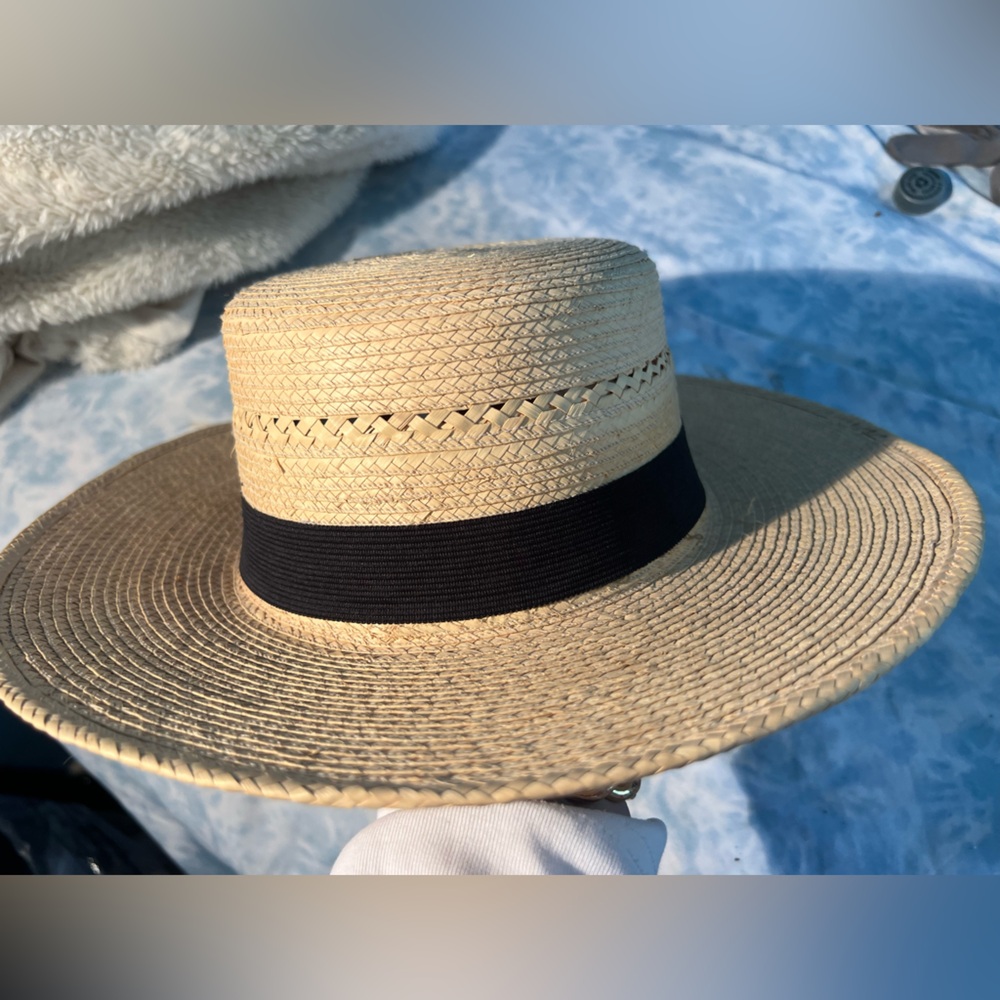 NWOT Hat Man Florida Mens 100%Palm Leaf Hat Size Medium/Large Amish?